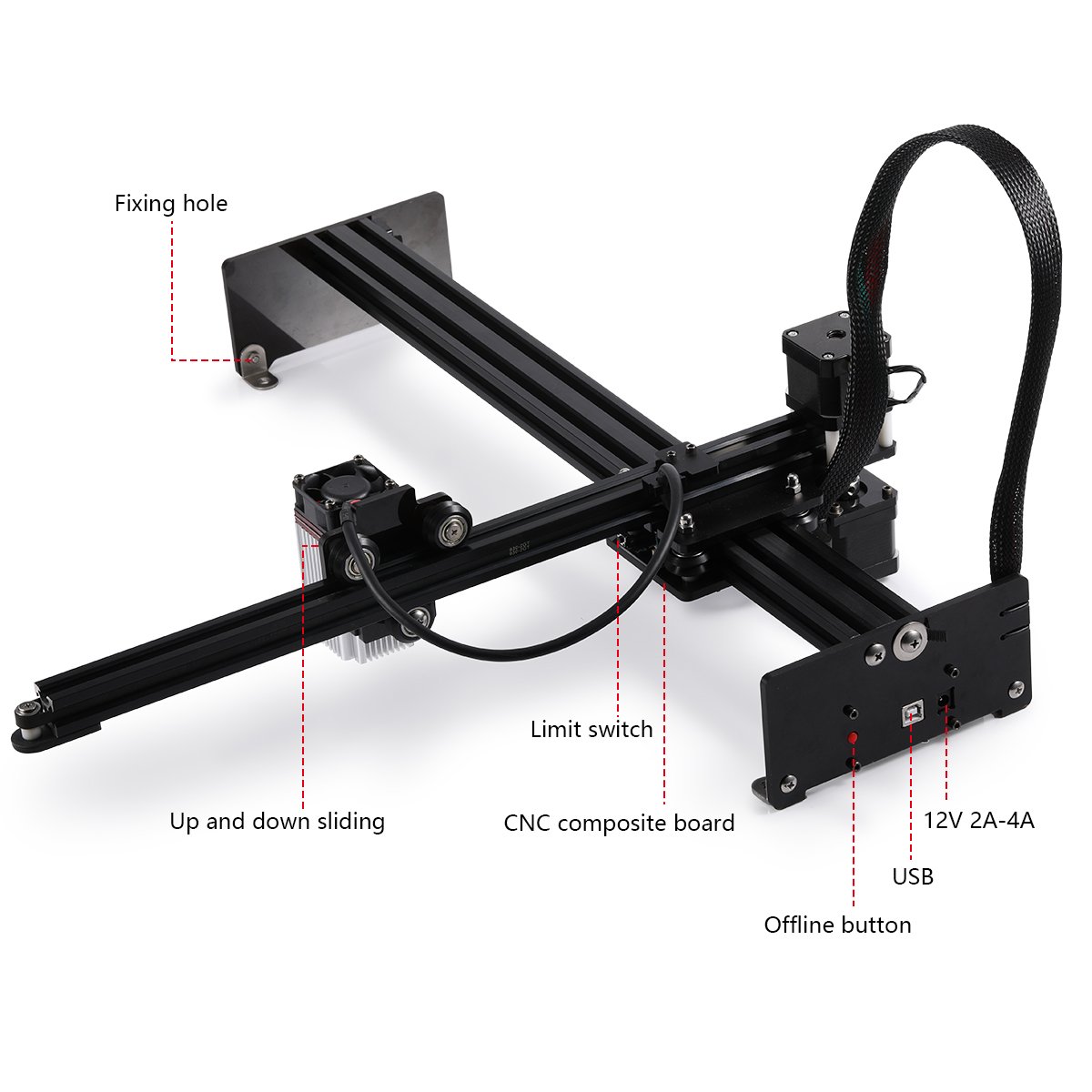 In Stock NEJE 3 PLUS N40630 30 - огляд і ціна Mini Laser Engraver Cnc Router