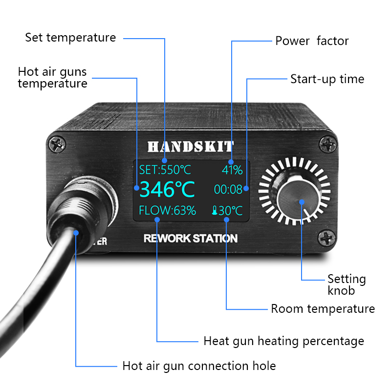 T12 Heat Guns OLED Digital Dis - огляд і ціна Hot Air Rework Station T12