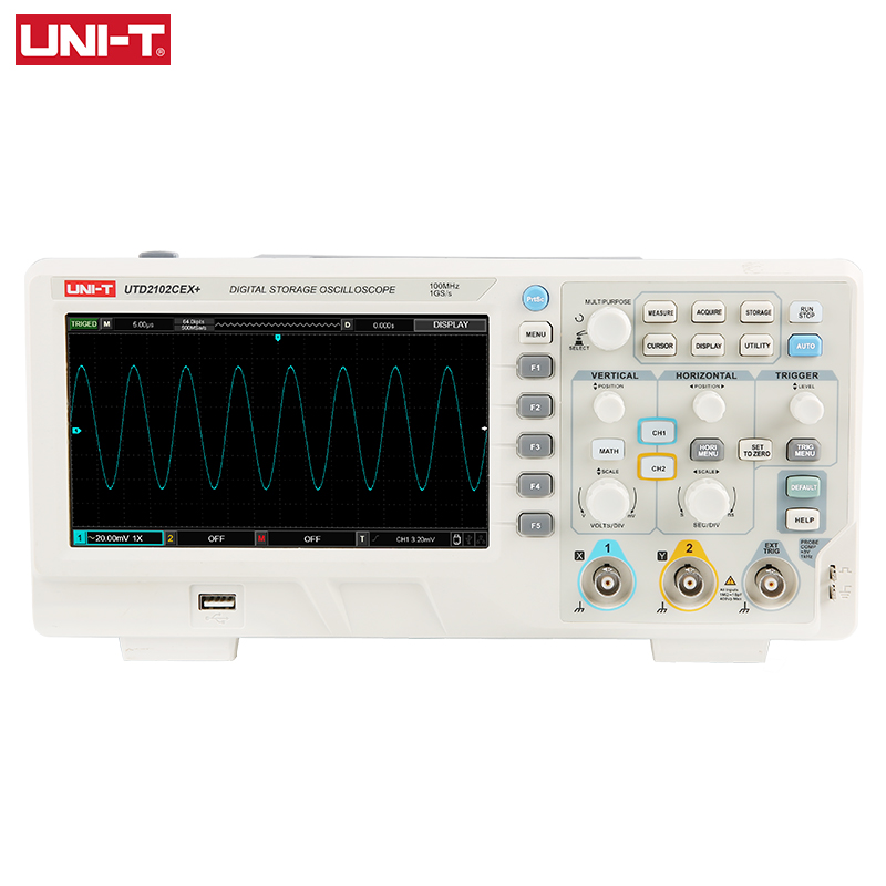 UNI-T UTD2102CEX+ Digital Stor - огляд і ціна Digital Storage Oscilloscope 100Mhz