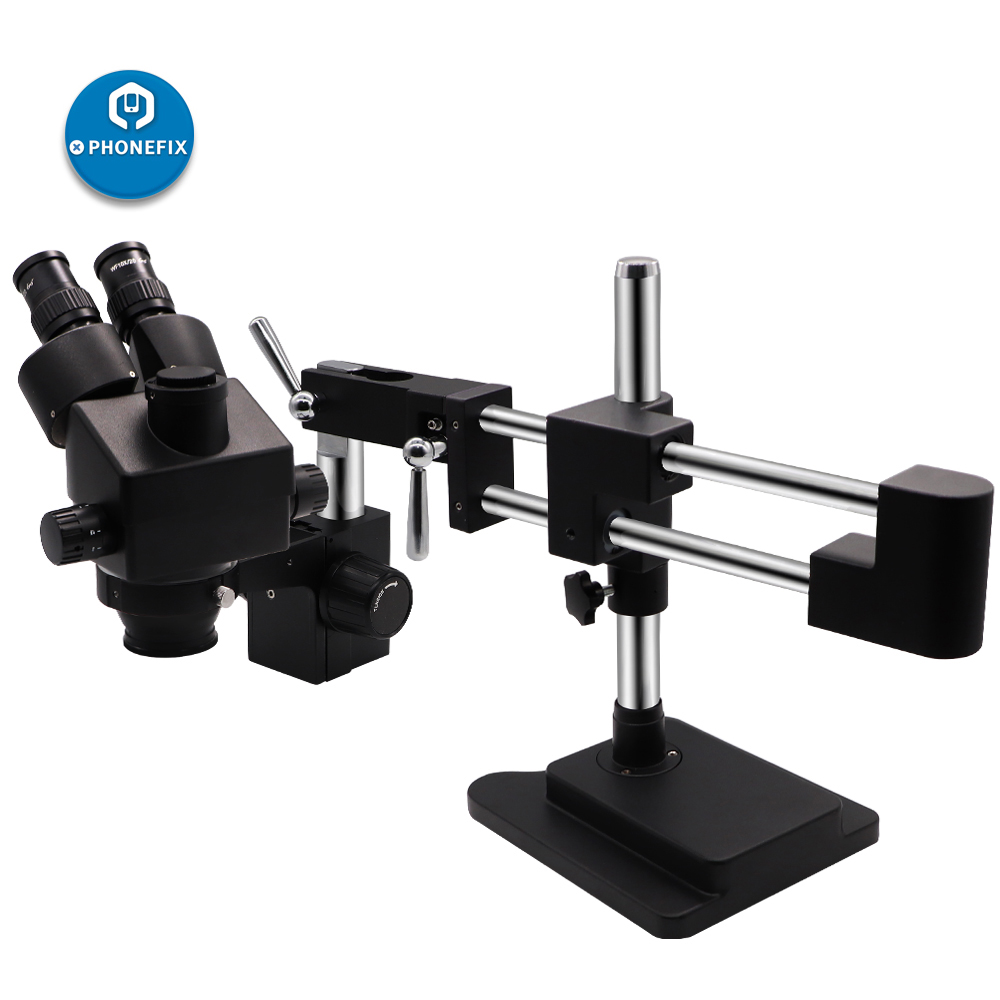 3.5X-90X Black Double Arm Ster - огляд і ціна Stereo Trinocular Microscope Pcb