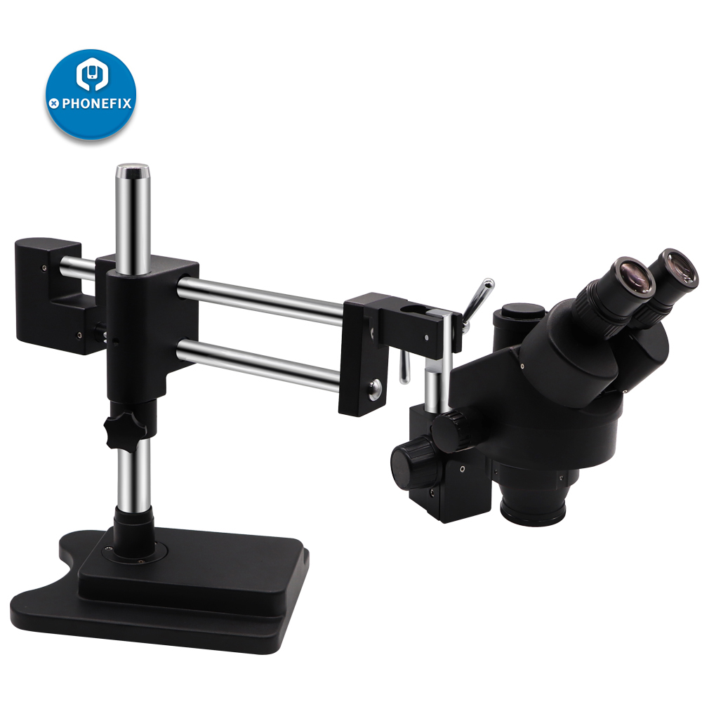 3.5X-90X Black Double Arm Ster - огляд і ціна Stereo Trinocular Microscope Pcb