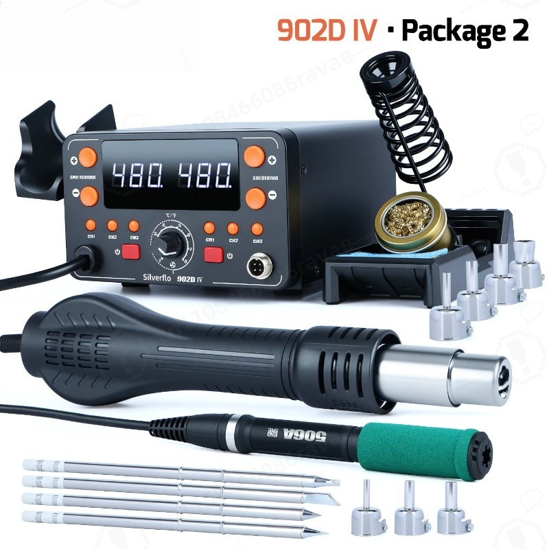 902D-IV 775W Soldering Station - огляд і ціна Hot Air Rework Station T12