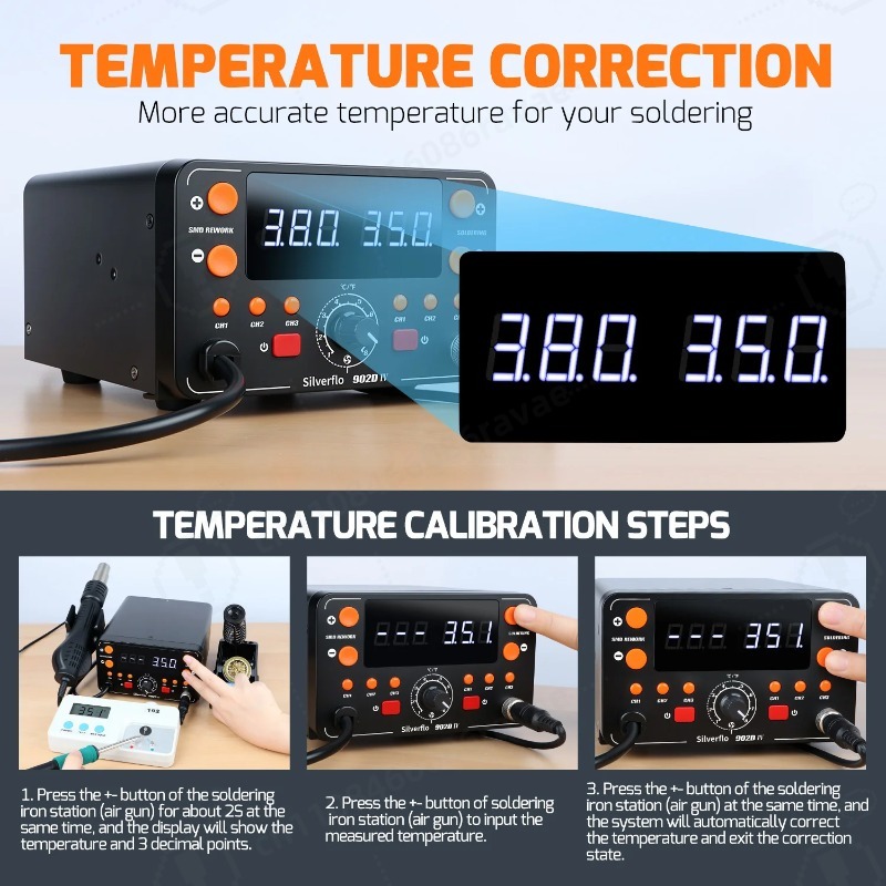 902D-IV 775W Soldering Station - огляд і ціна Hot Air Rework Station T12