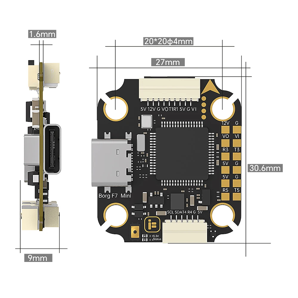IFlight Borg F7 Mini Stack ICM - огляд і ціна Fpv Flight Controller F7 Stack 60A