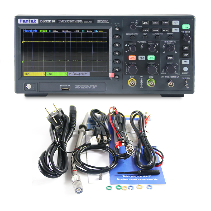 Hantek DSO2D10 Digital Storage - огляд і ціна Digital Storage Oscilloscope 100Mhz