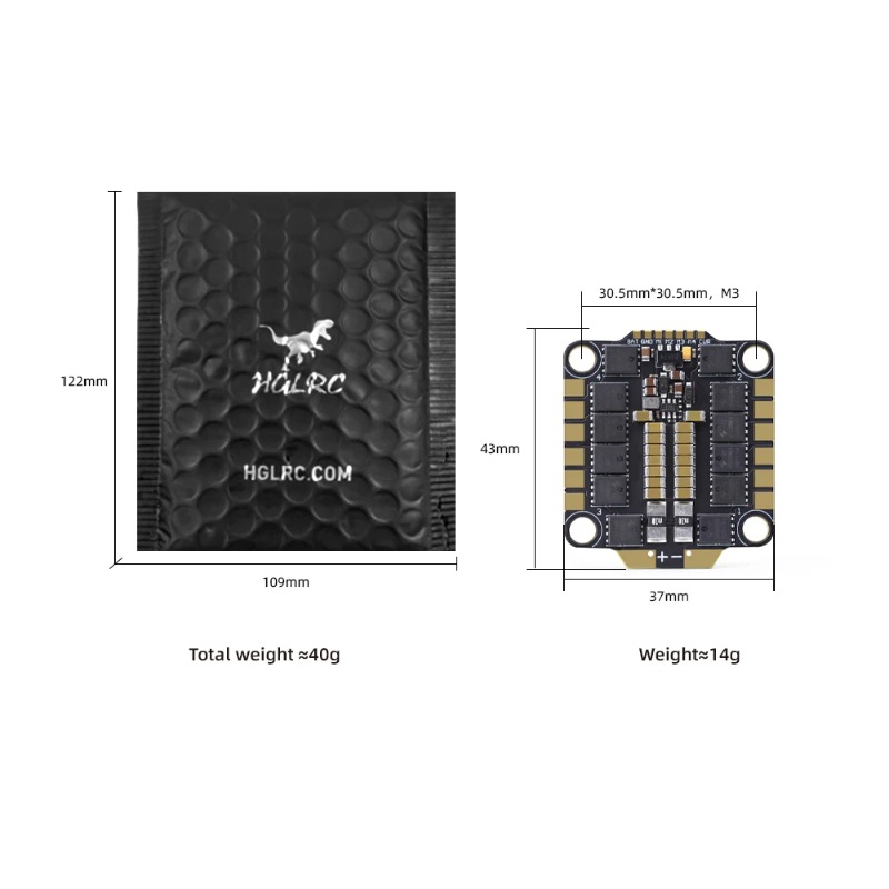 HGLRC 60A 6S 4in1 ESC BLHeli_3 - огляд і ціна Fpv Flight Controller F7 Stack 60A