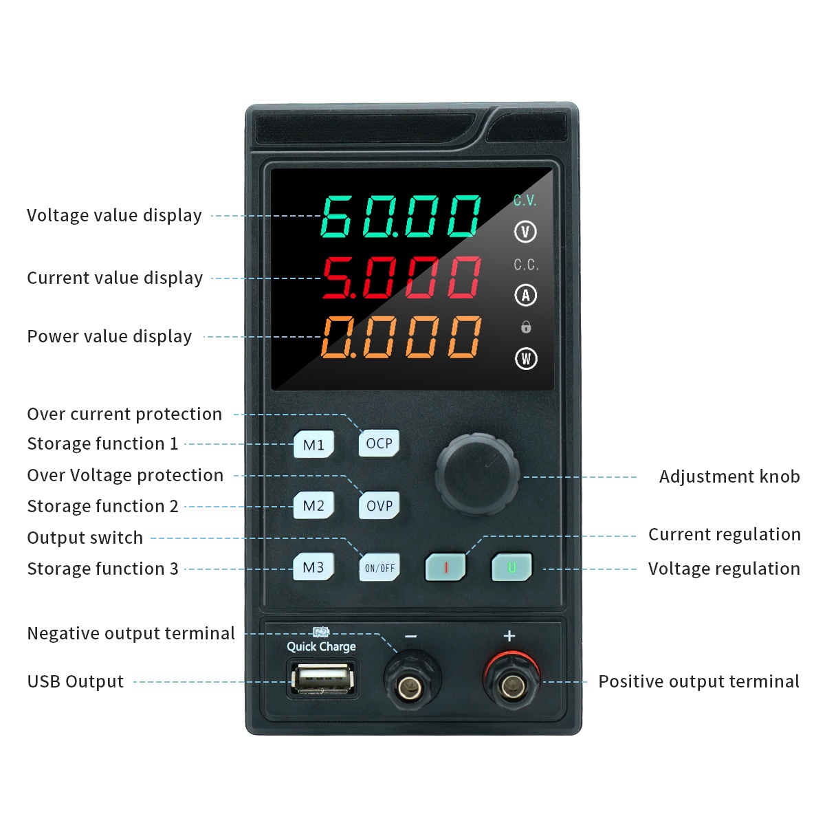 MYAMI 30V 32V 10A with USB/RS4 - огляд і ціна Programmable Dc Power Supply 30V 10A
