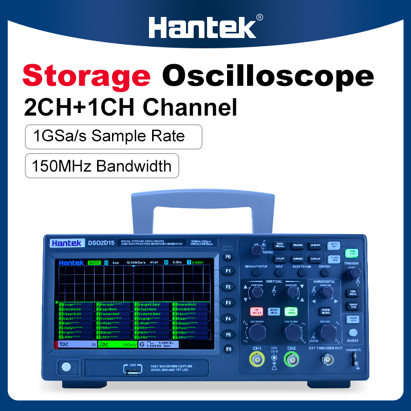 Hantek DSO2C10 2C15 2D10 2D15  - огляд і ціна Digital Storage Oscilloscope 100Mhz