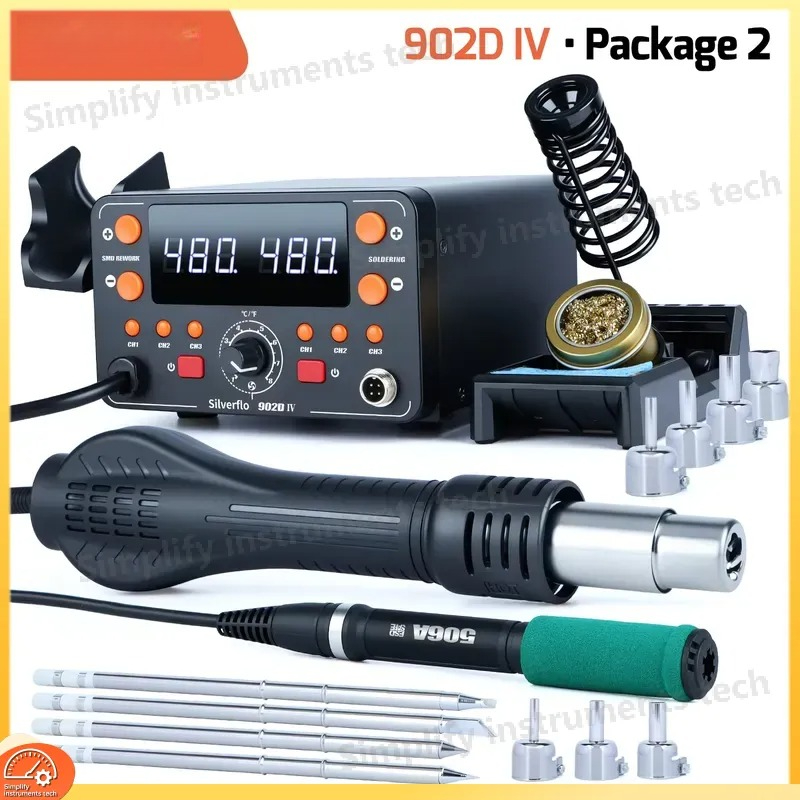 902D IV 775W Soldering Station - огляд і ціна Hot Air Rework Station T12